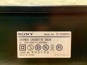 SONY TC-K990ES …. Kazetový deck - 15