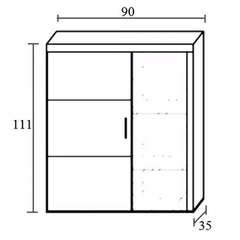 Obývacia stena - zostava dekor Slivka - 15