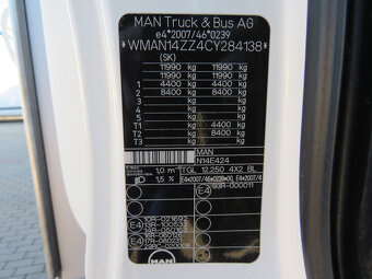 MAN TGL 15.250, E 6,Aut,Lož.pl 10 m,Motor 6,8L,Tank 400L - 15