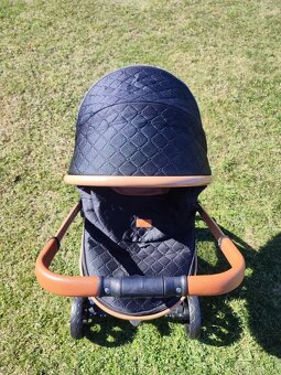 Nový kombinovaný kočárek 3v1 (černo-zlatý) - 15