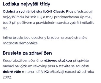 damske kolieskove korcule K2 velkost 39,5 - 15