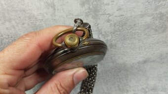 Velké dvouplášťové kapesní hodinky Régulatéur s řetezem - 15