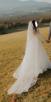 Predám princeznovské svadobné šaty – veľ. 36, ivory - 15