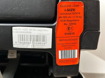 BRITAX Autosedačka Dualfix i-Size, Indigo Blue, 40-105cm - 15