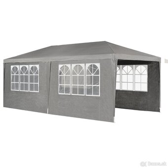 Párty stan 3 x 6 m modrý sivý biely červený - 15