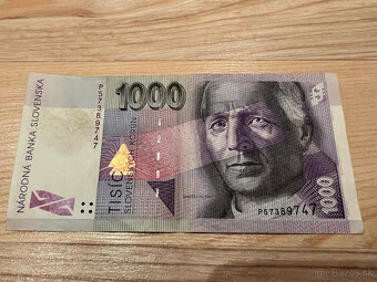 Slovenské bankovky 1000 SK so znakom - 15