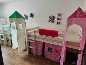 Detská vyvýšené posteľ so šmykľavkou 2x - 15