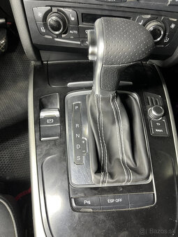 Radiaca páka pre automat AUDI / čierna biela červená nitka - 15