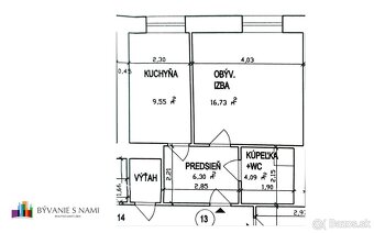 Na prenájom | 1 izbový byt 36,67 m² - Trenčianska - 15