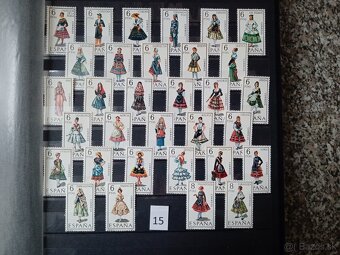 Poštové známky č.468 - ŠPANIELSKO - 15 sérií - 15
