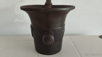 Starý válečný litinový mažiar s dělom a rokem 1914-1917 +tlo - 15