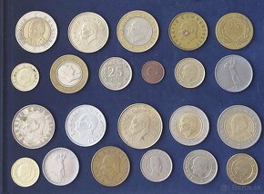 Zbierka mincí - svet - Turecko, Belgicko - 15