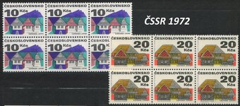 Poštové známky, filatelia: ČSSR 1945-58, čisté štvorbloky - 15