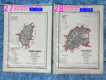 Slovenské župy 200 ročné mapy celá zbierka na predaj - 15