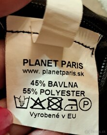 Čierne saténové šaty so vzorovaným živôtikom zn.Planet Paris - 15