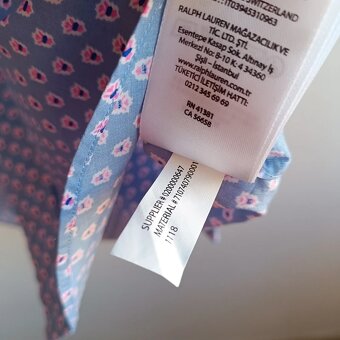 Polo Ralph Lauren modrá košeľa s dlhým rukávom s kvetmi S - 15