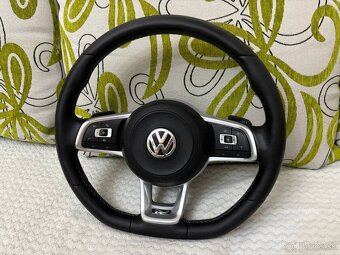 R-line VOLANT VOLKSWAGEN R RLINE kožený BIELE PREŠÍVANIE - 15