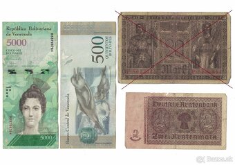 Zbierka bankoviek po 2 eura a 3eur - rôzne - 15