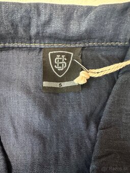 Džínsové dlhé šaty s opaskom zn. UNCS - 15