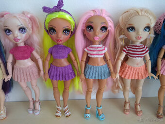 Kožuchy šaty pre bábiky Rainbow high barbie čiapky - 15