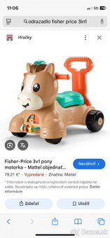 Odrážadlo/hopsadlo /chodítko pony fisher price - 15