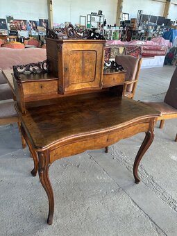 starožitný písaci stolík s nadstavbou - 15