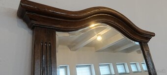 Starožitná komoda + zrcadlo, nábytek z masívu - 15