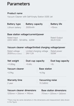 Super Prúdový Tyčový Vysávač ROIDMI X200 JET so Základňou - 15