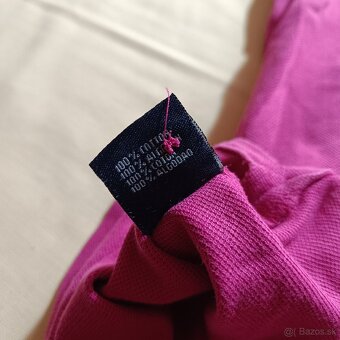 Tommy Hilfiger ružová polokošeľa krátky rukáv malinová M - 15