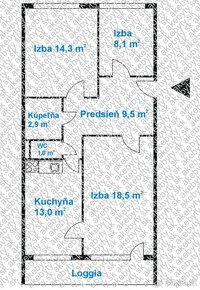 Pekný 3 izb. pražský byt Moldavská ul., sídl. Terasa - 15