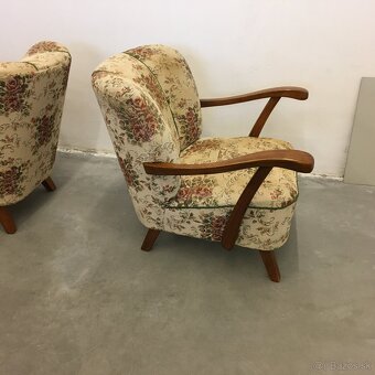 Vintage Retro kreslo HALABALA Art Deco 2ks na renovaciu - 15