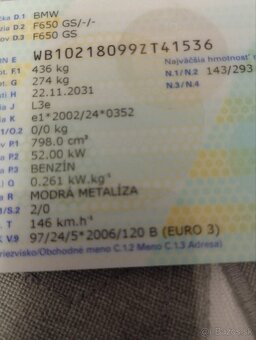 BMW GS 650 798cm3 teda 800 52KWRok výroby 2010. R.v.2010 - 15