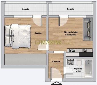 Ponúkame na predaj dvojgarsónku na Blagoevovej ulici v Brati - 15
