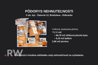 S VÝHĽADOM NA PRÍRODU - 78,34 m2 + TERASA - Žaťevná, Dúbravk - 15
