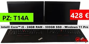 Notebook Lenovo ThinkPad - i5/24GB RAM/500GB SSD/ Win 11 Pro - 15