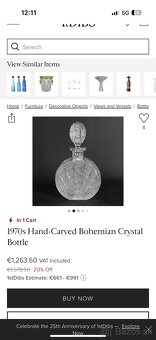 BOHEMIA Kristalova Karafa dekanter NOVÁ (zberateľských kus) - 15