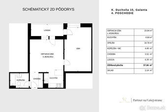NA PREDAJ moderný 2-izbový byt v projekte GALANTA West - 15