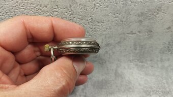 Staré stříbrné kapesní malované hodinky, PACKETOU IHNED - 15