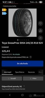 Zimné pneumatiky 225/40 r18 245/35 r18 dvojrozmer - 15