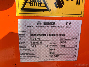 Vibračný cestný valec kĺbový Hamm HD8, Bomag, Ammann - 15