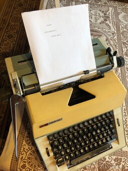 Vintage písací stroj Optima (azbuka) – plne funkčný @Stupava - 15