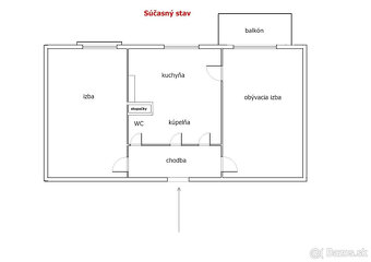 Tehlový 2-izbový byt s veľkým balkónom v Tr. Tepliciach - 15