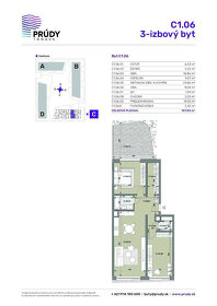 3-izb. byt 80m2+predzáhradka v skolaudovanom projekte Prúdy - 15