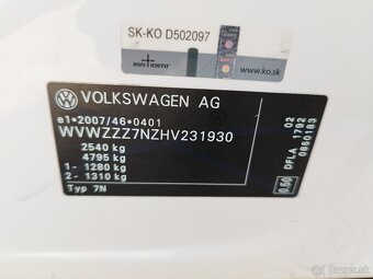 VW Volkswagen SHARAN 2.0TDI DSG, r.v.: 2017, odpočet DPH - 15