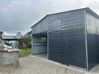 Plechová garáž 6x8m - 15