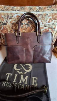 hnedá kožená kabelka - nová - 15