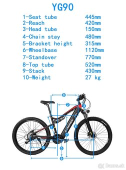 Výkonný ebike Randride 27.5x2.4",1000W,17Ah,45km/h,120km,24 - 15