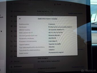 Tesla Model 3 Long Range Dual Motor 366kW SOH 92,7% (ODPOČET - 15