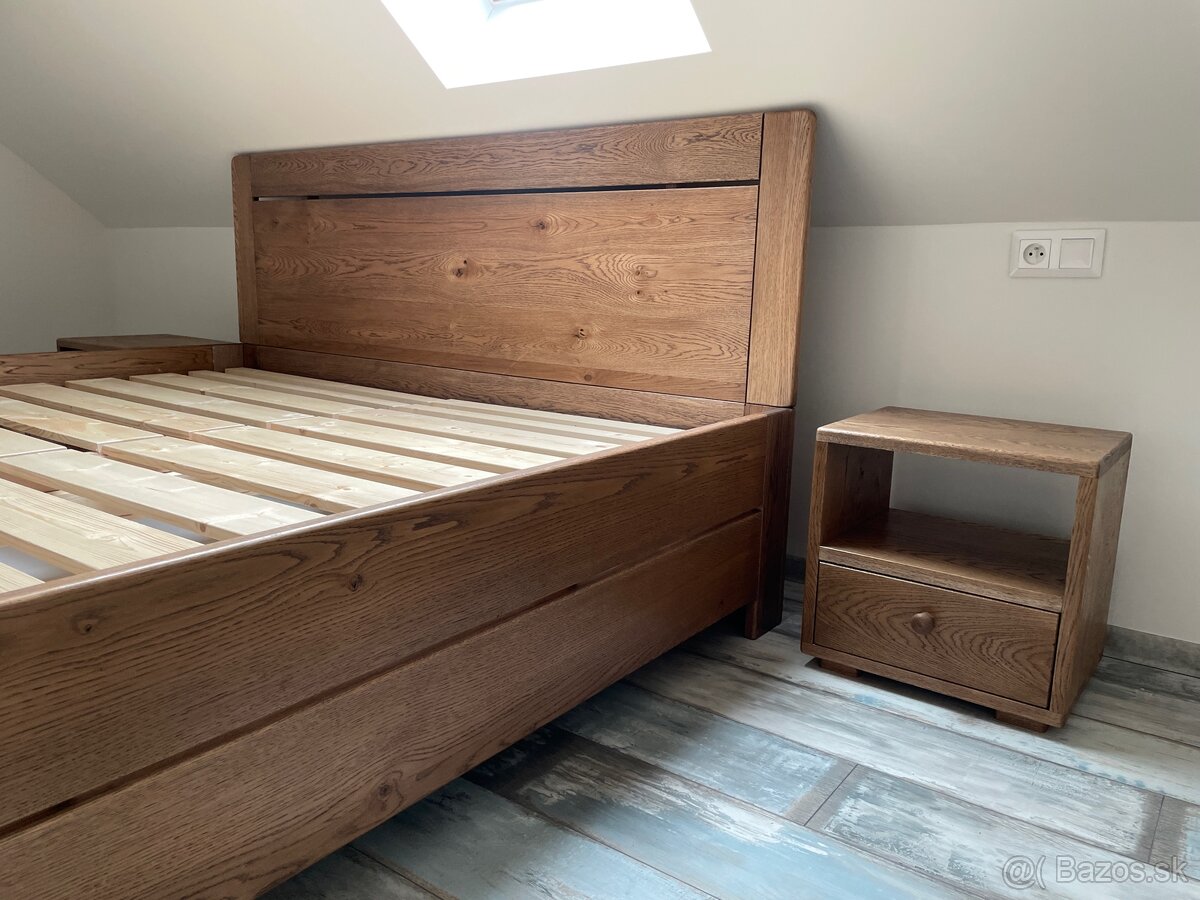 Dubová posteľ s úložným priestorom - 16