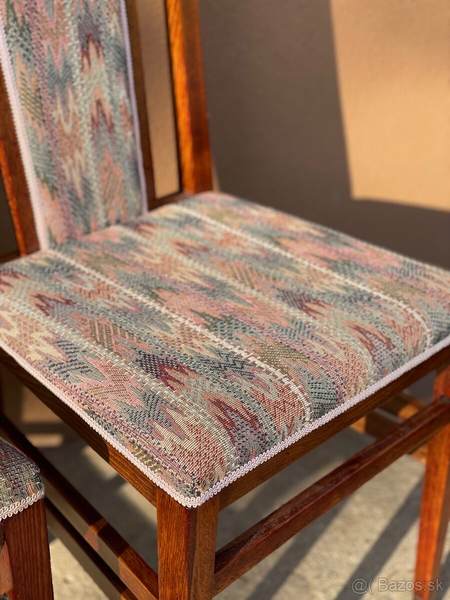 Art deco set 4 stoličky + stôl - 16